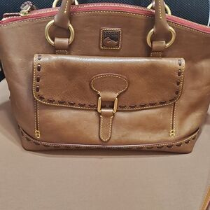 Dooney & Bourke Brown Whipstitch Florentine Bag